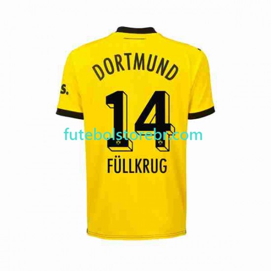 Camisa Borussia Dortmund Niclas Fullkrug 14 I 2023-2024 manga curta pro Masculina