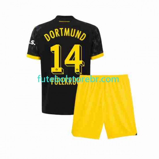 Camisa Borussia Dortmund Niclas Fullkrug 14 II 2023-2024 manga curta pro Juvenil