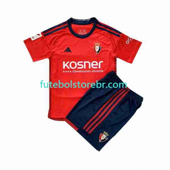 Camisa CA Osasuna I 2023-2024 manga curta pro Juvenil