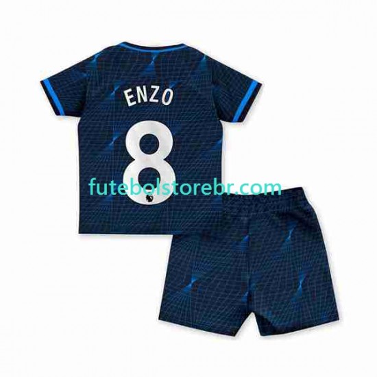 Camisa Chelsea Enzo Fernandez 8 II 2023-2024 manga curta pro Juvenil