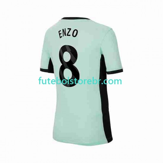 Camisa Chelsea Enzo Fernandez 8 III 2023-2024 manga curta pro Masculina