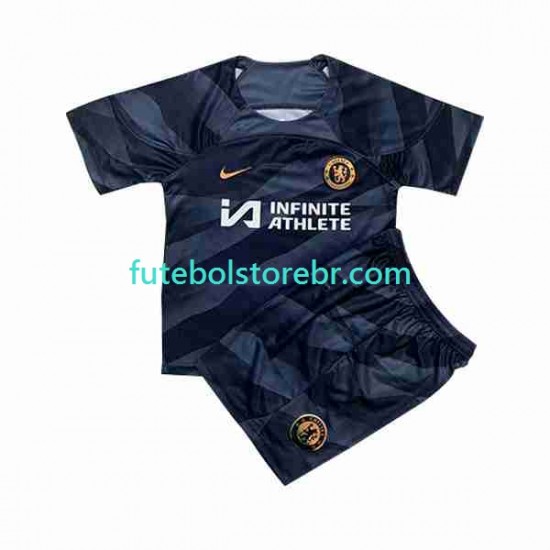 Camisa Goleiro Chelsea I 2023-2024 manga curta pro Juvenil