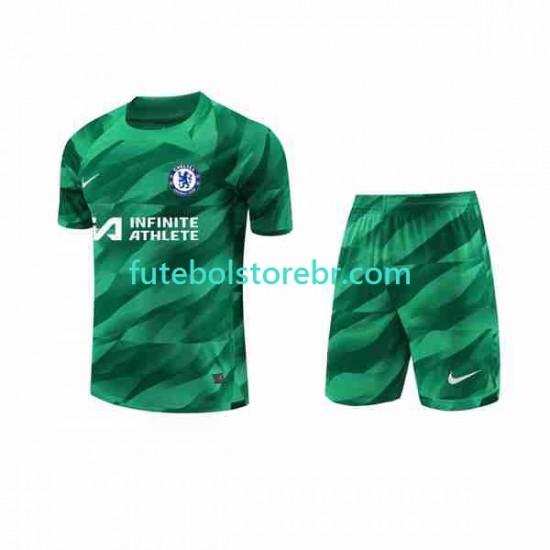 Camisa Goleiro Chelsea III 2023-2024 manga curta pro Juvenil