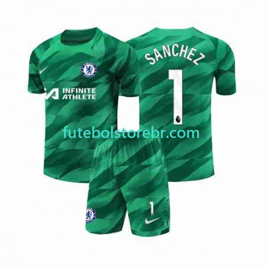 Camisa Goleiro Chelsea Robert Sanchez 1 III 2023-2024 manga curta pro Juvenil