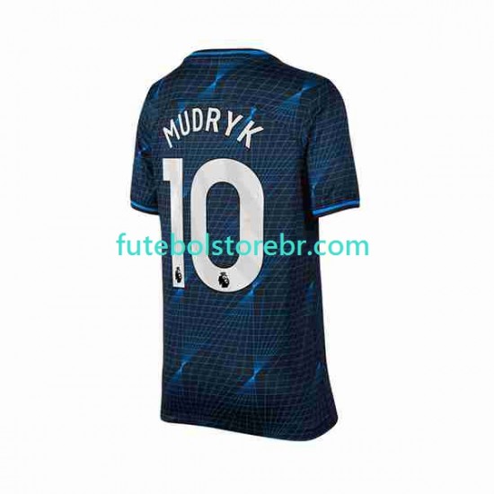 Camisa Chelsea Mykhaylo Mudryk 10 II 2023-2024 manga curta pro Masculina