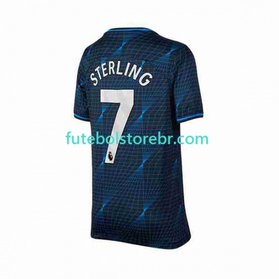 Camisa Chelsea Raheem Sterling 7 II 2023-2024 manga curta pro Masculina