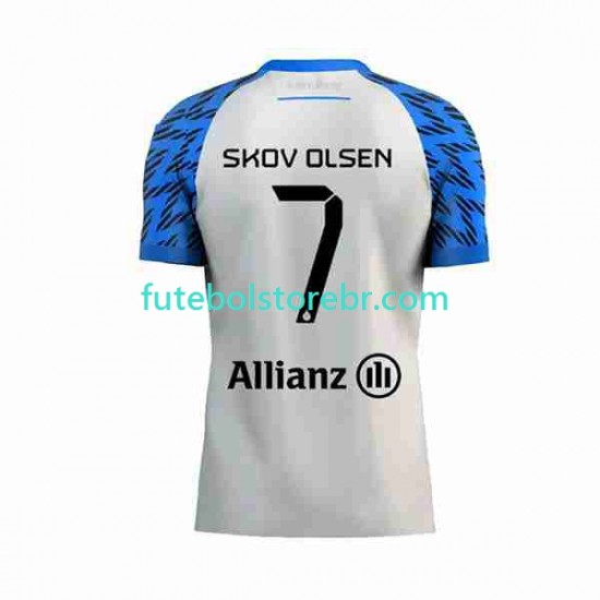 Camisa Club Brugge Andreas Skov Olsen 7 II 2023-2024 manga curta pro Masculina