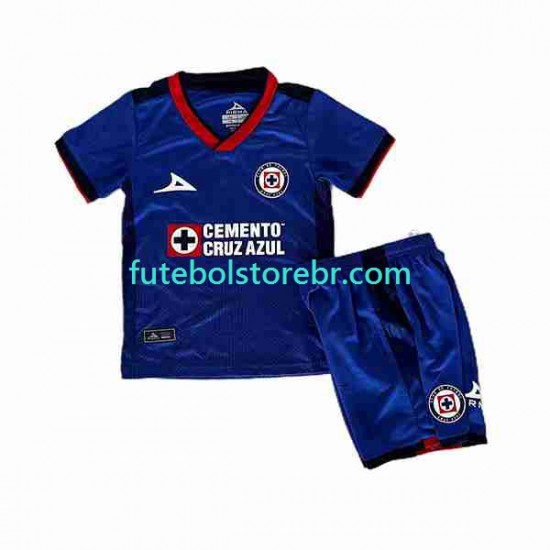 Camisa Cruz Azul I 2023-2024 manga curta pro Juvenil