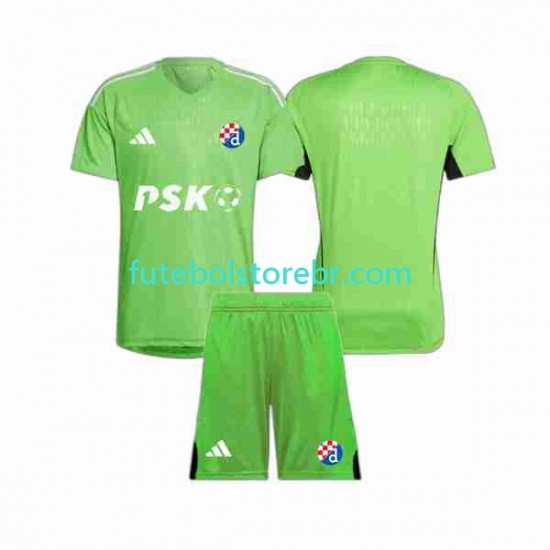 Camisa Goleiro Dinamo Zagreb I 2023-2024 manga curta pro Juvenil