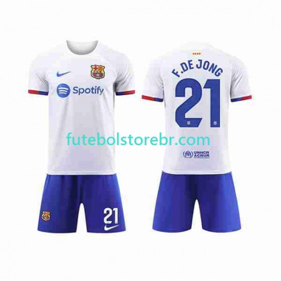 Camisa FC Barcelona Frenkie de Jong 21 II 2023-2024 manga curta pro Juvenil