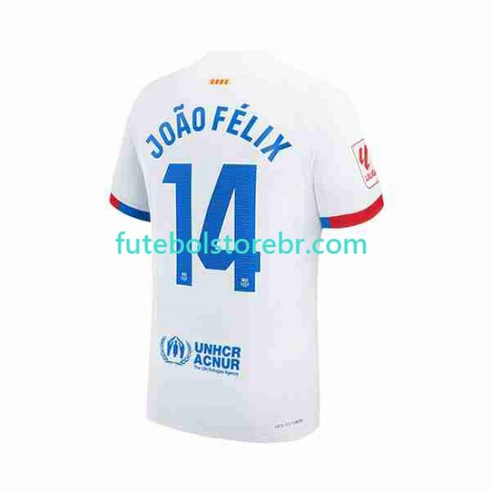 Camisa FC Barcelona Joao Felix 14 II 2023-2024 manga curta pro Masculina