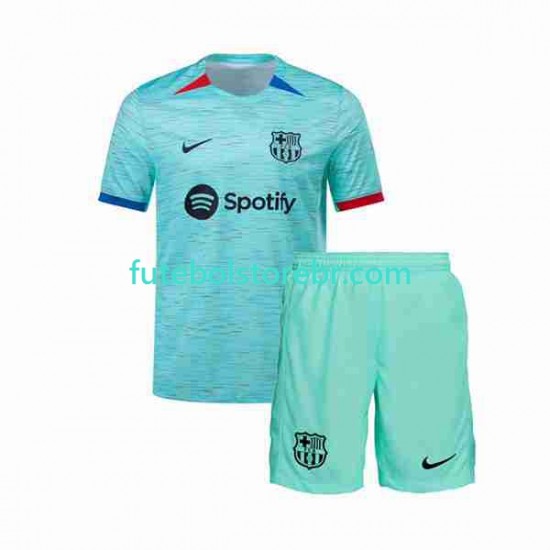 Camisa FC Barcelona III 2023-2024 manga curta pro Juvenil