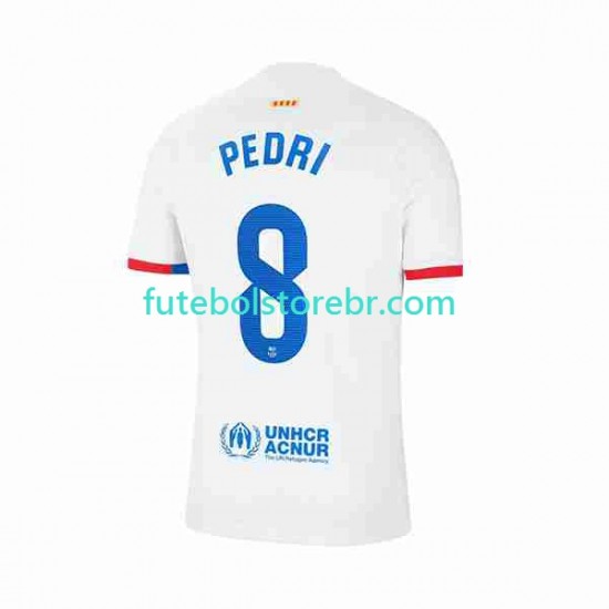 Camisa FC Barcelona Pedri 8 II 2023-2024 manga curta pro Masculina