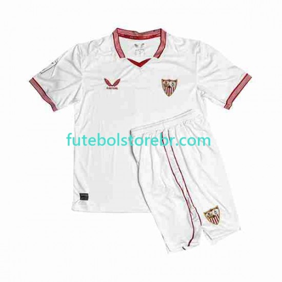 Camisa FC Sevilla Sergio Ramos 4 I 2023-2024 manga curta pro Juvenil