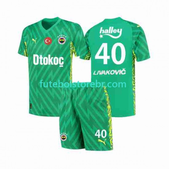 Goleiro Fenerbahce Livakovic 40 Footbal Kit I 2023-2024 manga curta