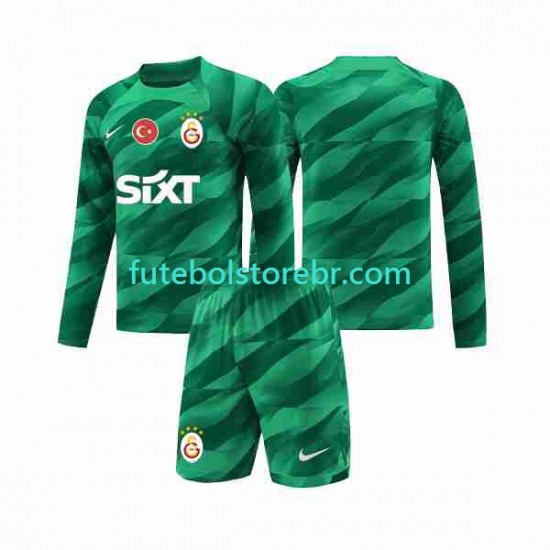 Camisa Goleiro Galatasaray I 2023-2024 manga longa pro Juvenil