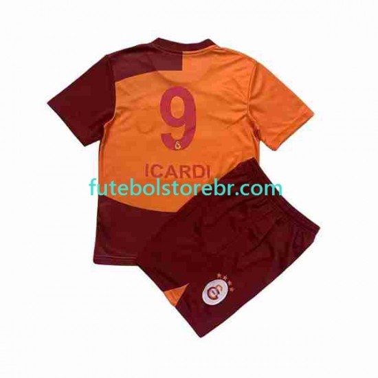 Camisa Galatasaray Icardi 9 I 2023-2024 manga curta pro Juvenil