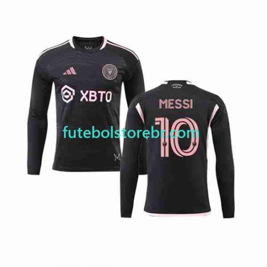 Camisa Inter Miami Lionel Messi 10 II 2023-2024 manga longa pro Masculina