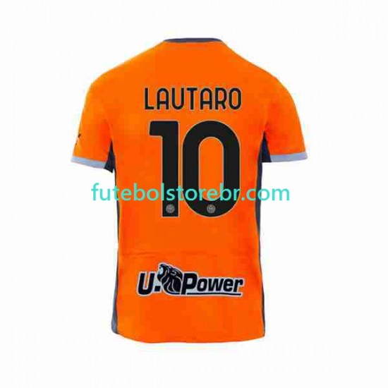 Camisa Internazionale Lautaro Martinez 10 III 2023-2024 manga curta pro Masculina