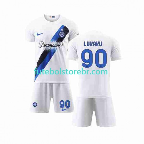 Camisa Internazionale Lukaku 90 II 2023-2024 manga curta pro Juvenil