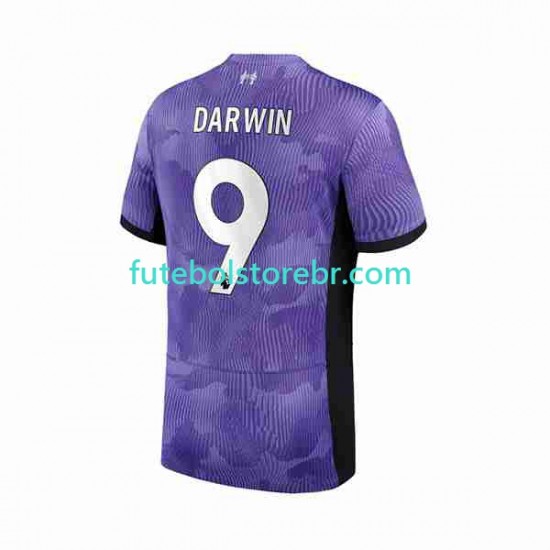 Camisa Liverpool Darwin Nunez 9 III 2023-2024 manga curta pro Masculina