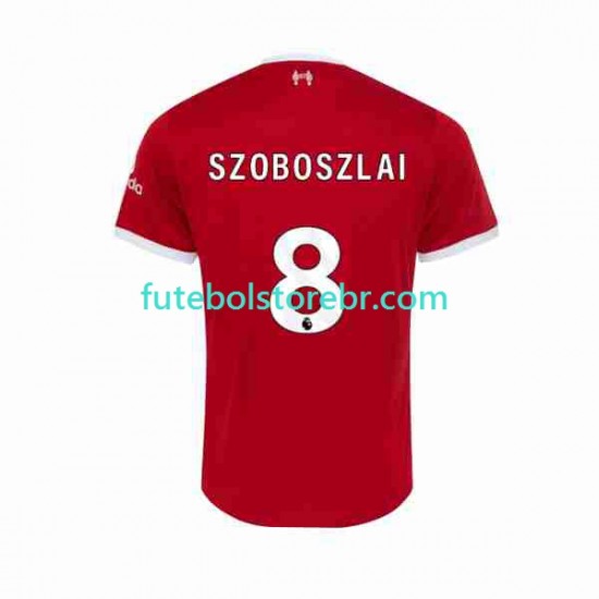 Camisa Liverpool Dominik Szoboszlai 8 I 2023-2024 manga curta pro Masculina