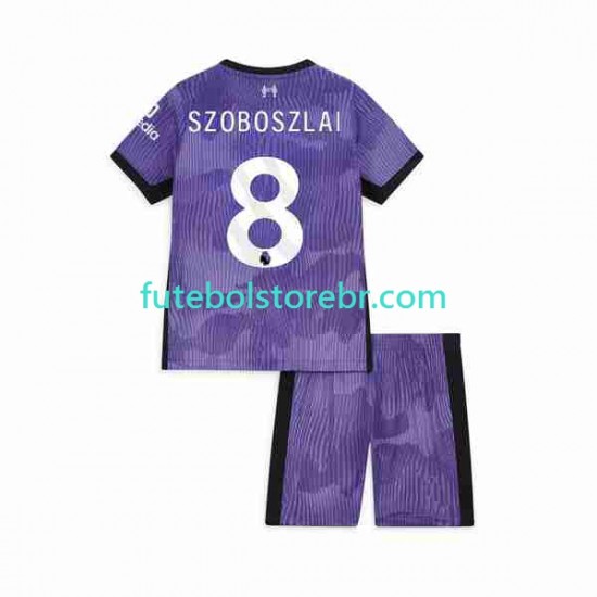 Camisa Liverpool Dominik Szoboszlai 8 III 2023 manga curta pro Juvenil