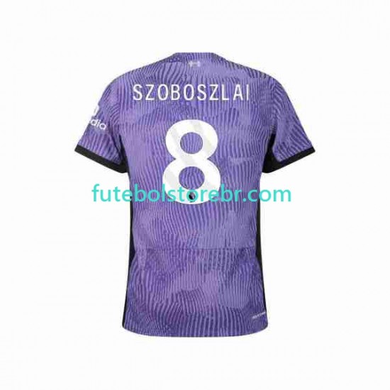 Camisa Liverpool Dominik Szoboszlai 8 III 2023-2024 manga curta pro Masculina