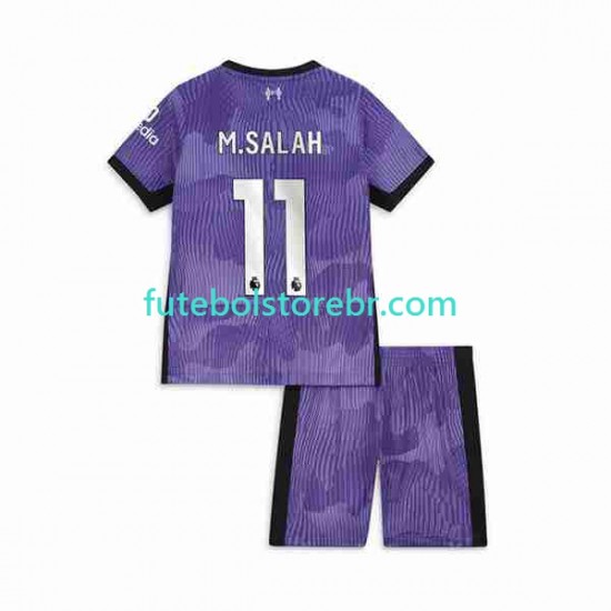 Camisa Liverpool M.Salah 11 III 2023-2024 manga curta pro Juvenil