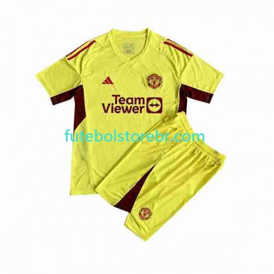 Camisa Goleiro Manchester United II 2023-2024 manga curta pro Juvenil