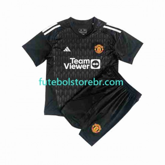 Camisa Goleiro Manchester United III 2023-2024 manga curta pro Juvenil