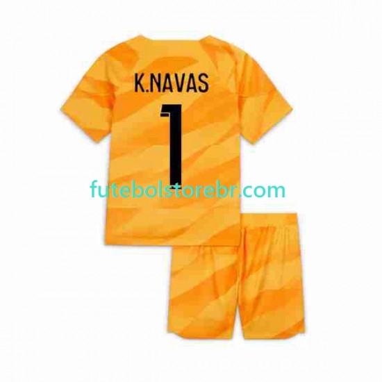 Camisa Goleiro Paris Saint Germain K.NAVAS 1 II 2023-2024 manga curta pro Juvenil