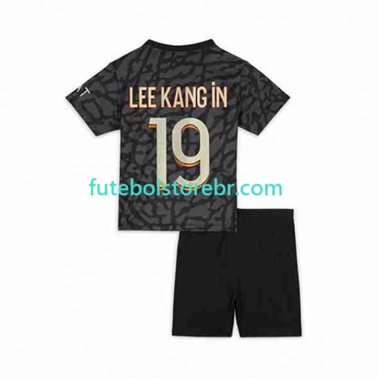 Camisa Paris Saint Germain Lee Kang In 19 III 2023-2024 manga curta pro Juvenil