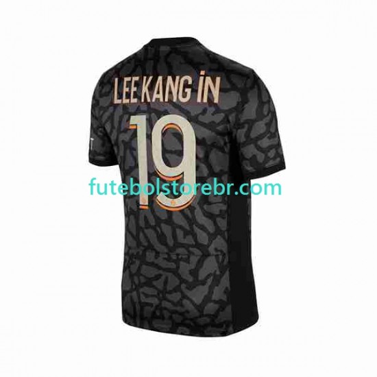 Camisa Paris Saint Germain Lee Kang In 19 III 2023-2024 manga curta pro Masculina