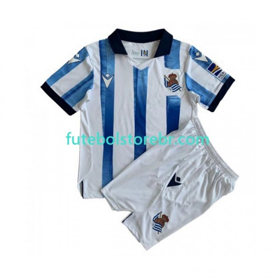 Camisa Real Sociedad I 2023-2024 manga curta pro Juvenil