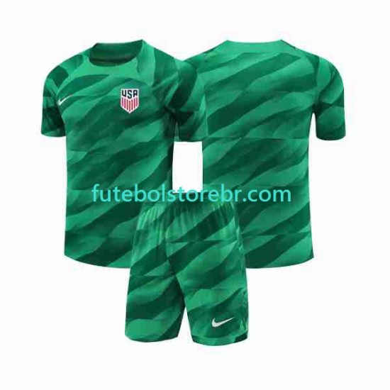 Camisa Goleiro Estados Unidos I 2023-2024 manga curta pro Juvenil