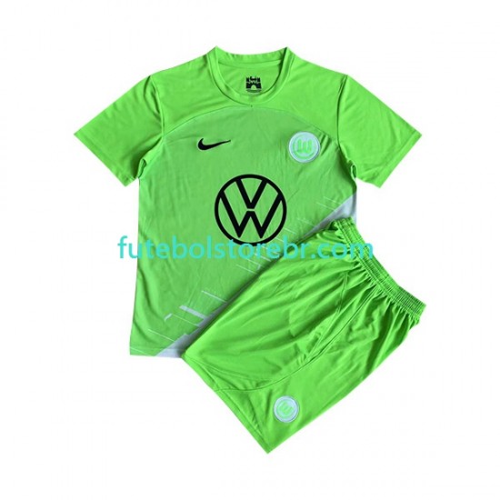 Camisa VfL Wolfsburg I 2023-2024 manga curta pro Juvenil