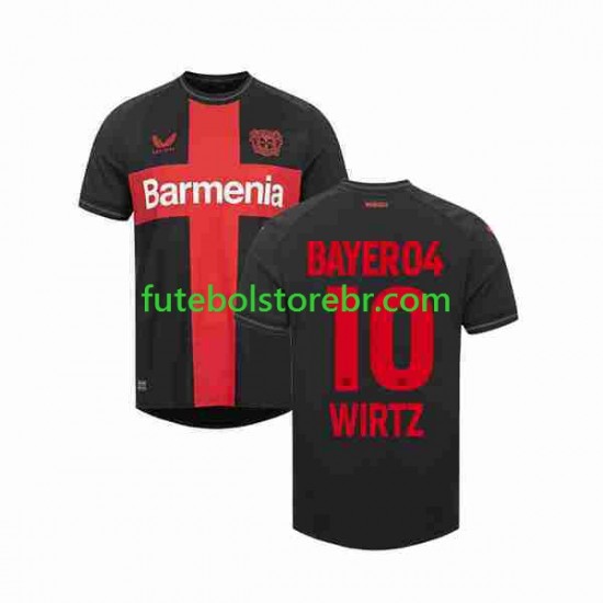 Camisa Bayer Leverkusen Florian Wirtz 10 I 2023-2024 manga curta pro Masculina