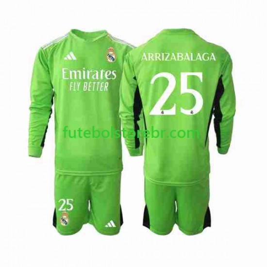 Camisa Goleiro Real Madrid Kepa Arrizabalaga 25 I 2023-2024 manga longa pro Juvenil