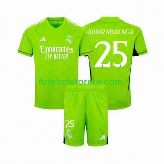 Camisa Goleiro Real Madrid Kepa Arrizabalaga 25 I 2023-2024 manga curta pro Juvenil