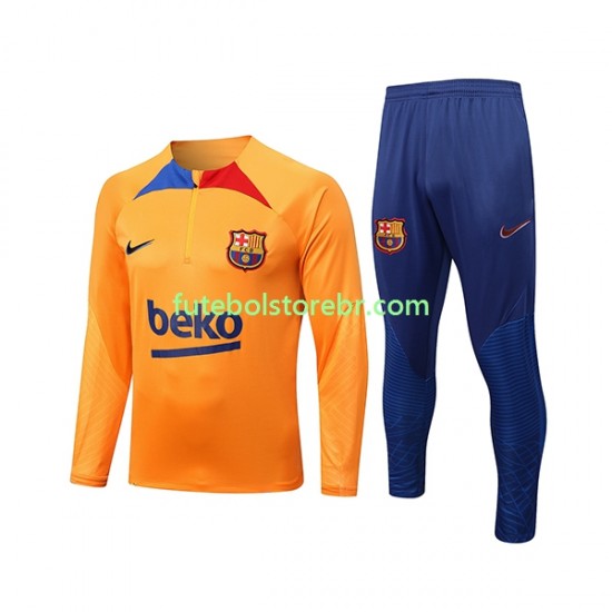 FC Barcelona Laranja 2022-2023 Sweat de Treino Conjunto