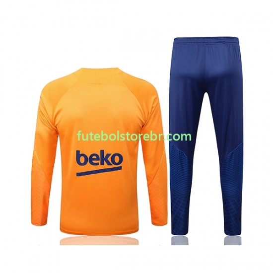 FC Barcelona Laranja 2022-2023 Sweat de Treino Conjunto