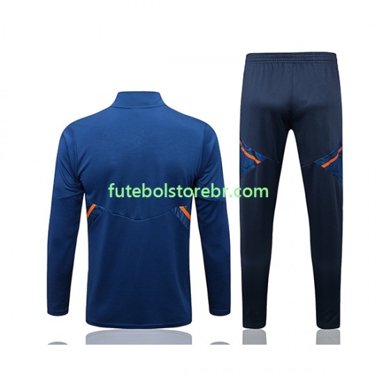 Manchester United Azul 2022-2023 Sweat de Treino Conjunto SKU001