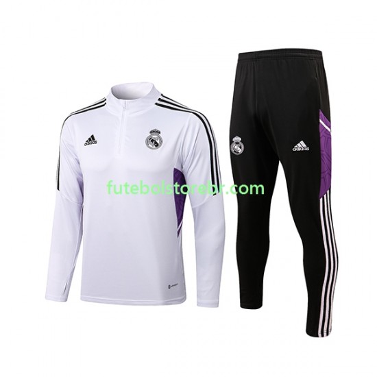 Real Madrid Branco 2022-2023 Sweat de Treino Conjunto