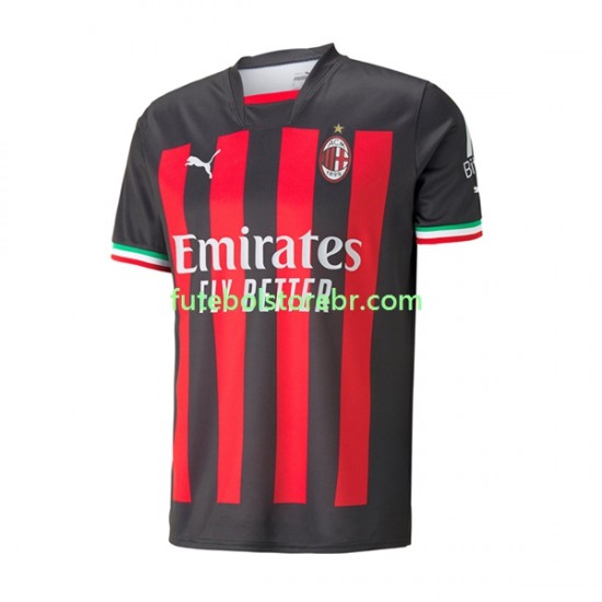 Camisa AC Milan I 2022-2023 manga curta pro Masculina