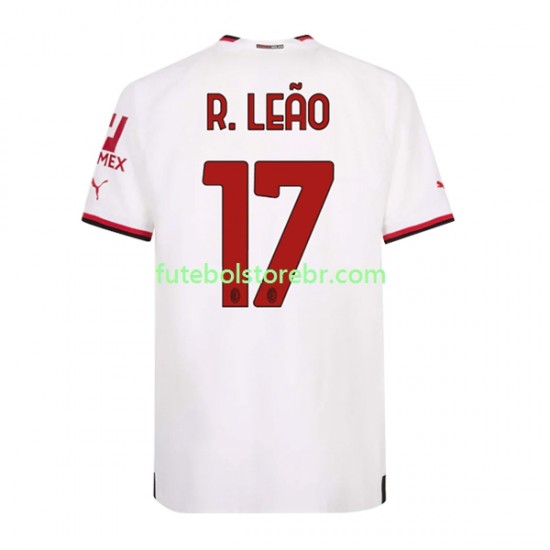 Camisa AC Milan Rafael Leao 17 II 2022-2023 manga curta pro Masculina