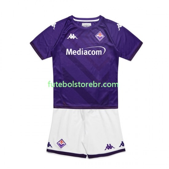 Camisa ACF Fiorentina I 2022-2023 manga curta pro Juvenil