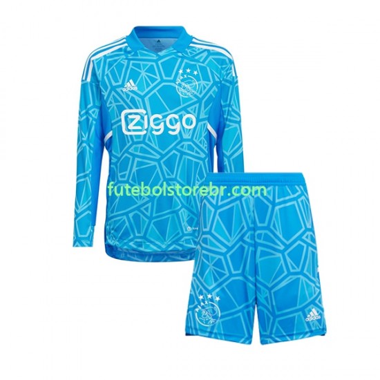 Camisa Goleiro AFC Ajax I 2022-2023 manga longa pro Juvenil