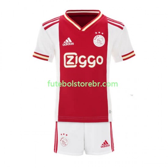 Camisa AFC Ajax I 2022-2023 manga curta pro Juvenil