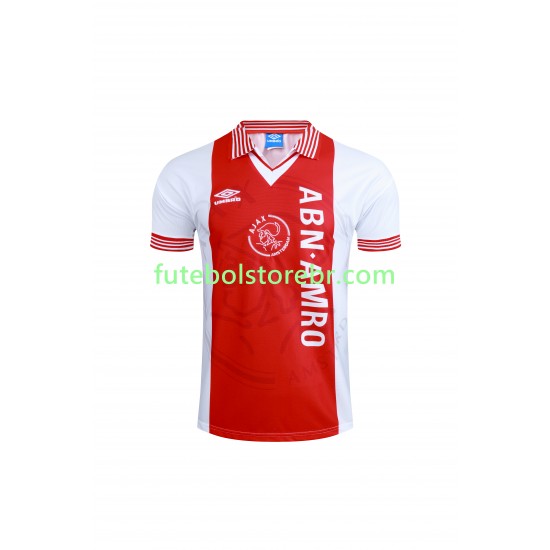 Camisa AFC Ajax Retrô I 1994-1995 manga curta pro Masculina